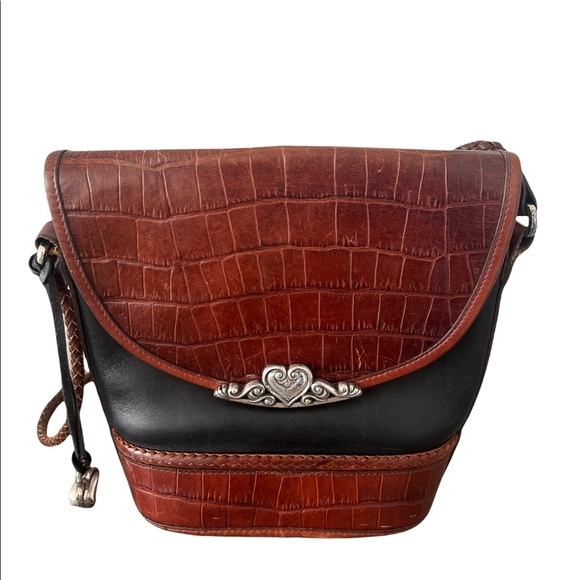 Brighton Handbags - Brighton Vintage CROCO Leather Shoulder Bag